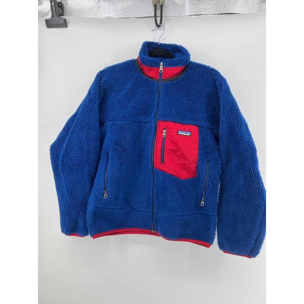 Patagonia Vintage 2000 Classic Retro-X Deep Pile Fleece Jacket RARE Blue  Men XS